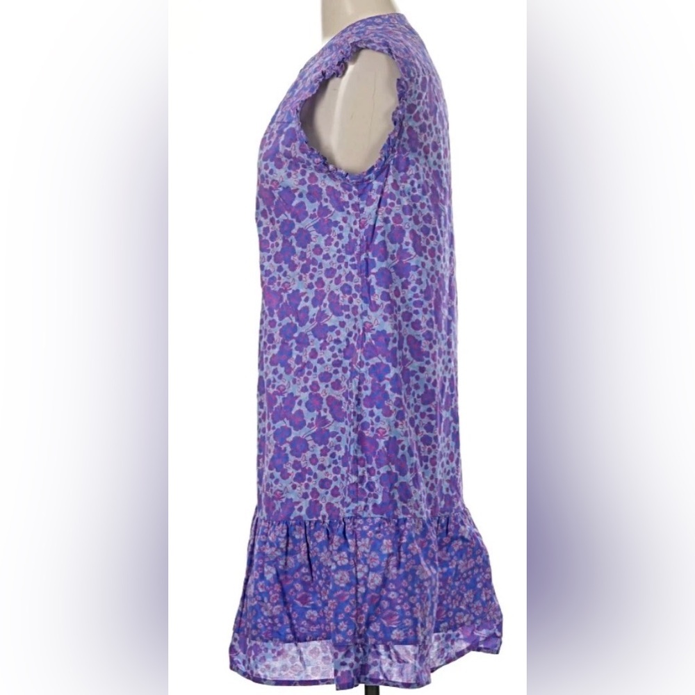Vineyard Vines Purple Floral Button-Front Dress NWOT